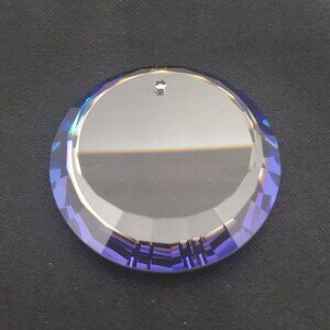 Swarovski Crystal Disc Pendant 27mm Bermuda Blue Z